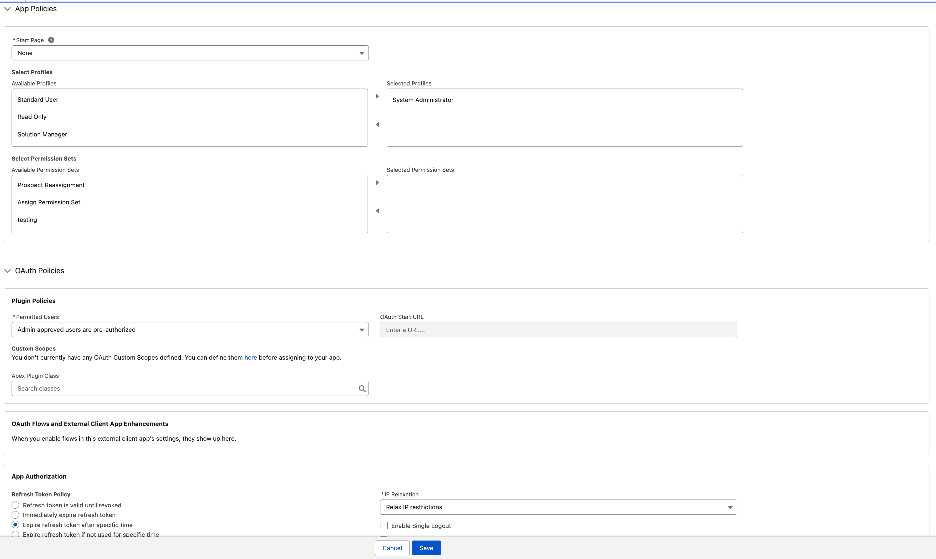 JWT pre-authorization settings