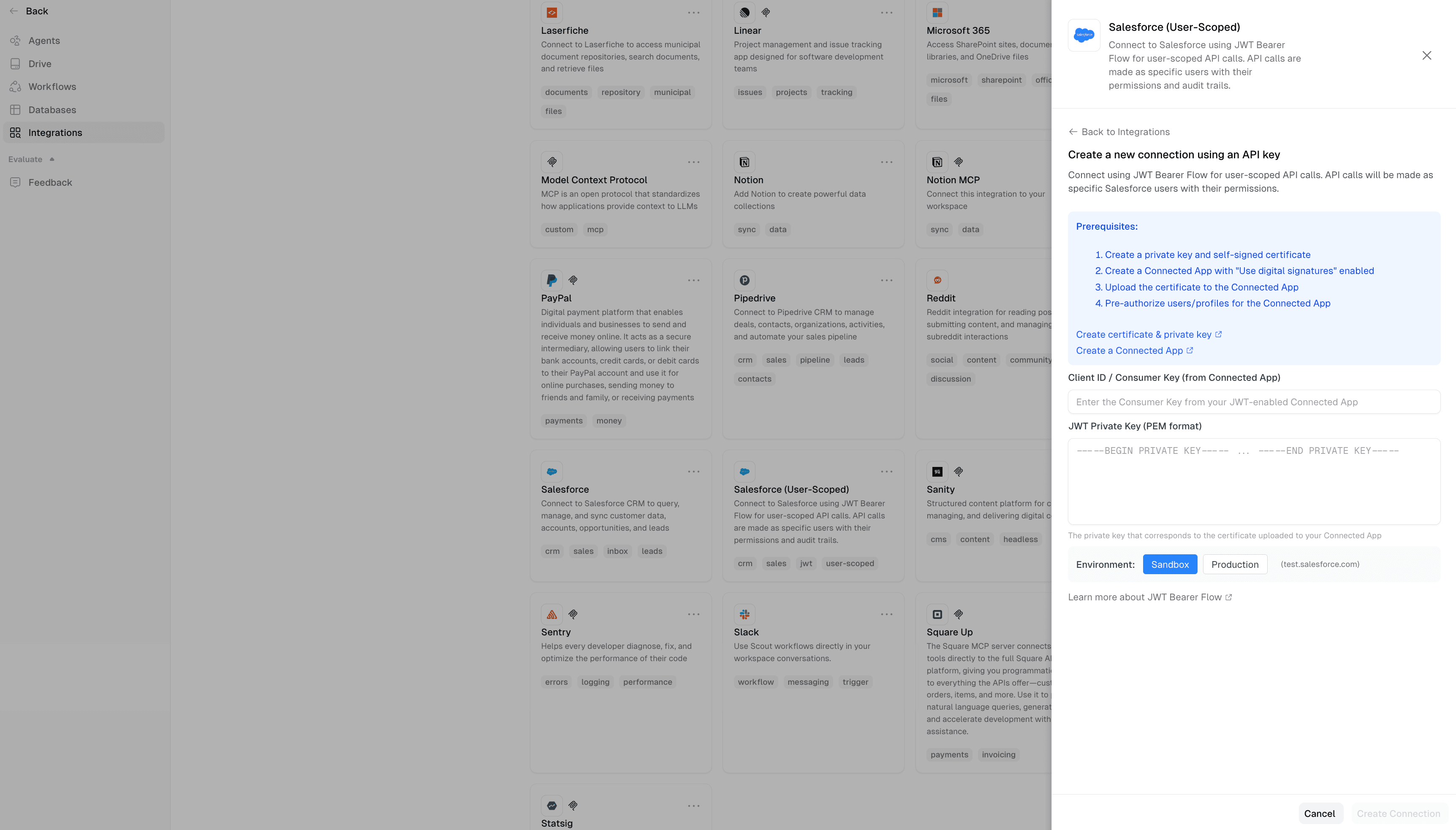 JWT connection in Scout